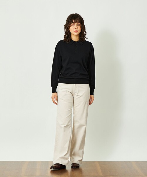 MACKINTOSH PHILOSOPHY（ﾏｯｷﾝﾄｯｼｭ ﾌｨﾛｿﾌｨｰ）の「GREY LABEL コットンウールニットポロ（ニット/セーター・レディース・ブラック/ブルー系その他7/ベージュ系その他4/レッド系その他・2/6）」の5枚目の写真