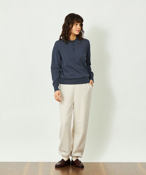 MACKINTOSH PHILOSOPHY（ﾏｯｷﾝﾄｯｼｭ ﾌｨﾛｿﾌｨｰ）の「GREY LABEL コットンウールニットポロ（ニット/セーター・レディース・ブラック/ブルー系その他7/ベージュ系その他4/レッド系その他・2/6）」の8枚目の写真