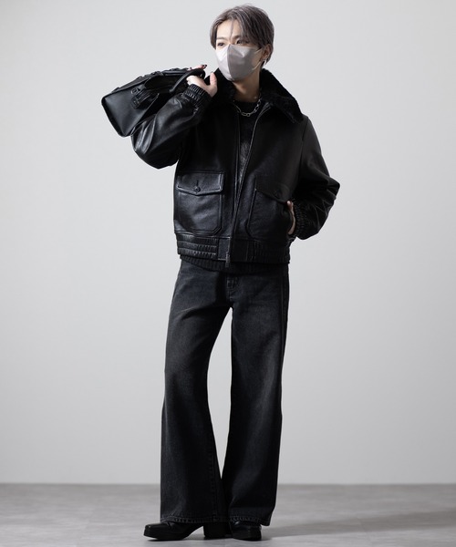 CLEL（クレイル）の「【CLEL】Cow Leather G-1 Blouson / 牛革