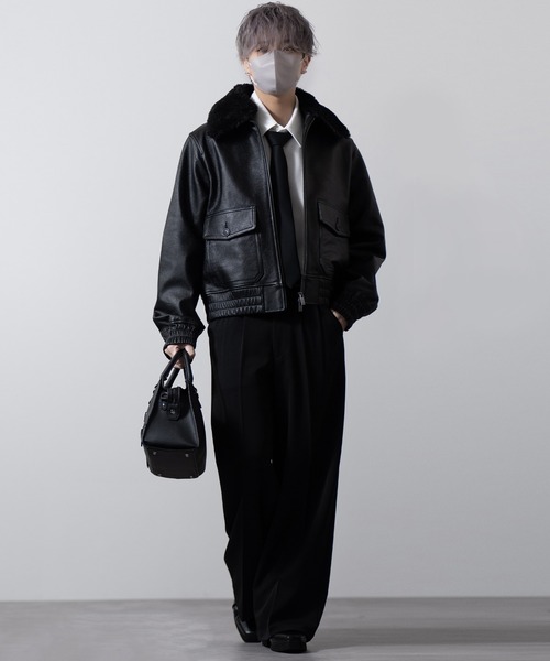 CLEL レザーブルゾン ブラック Sサイズ CLEL ブルゾン アウター 「CLEL」Vintage Design Blouson