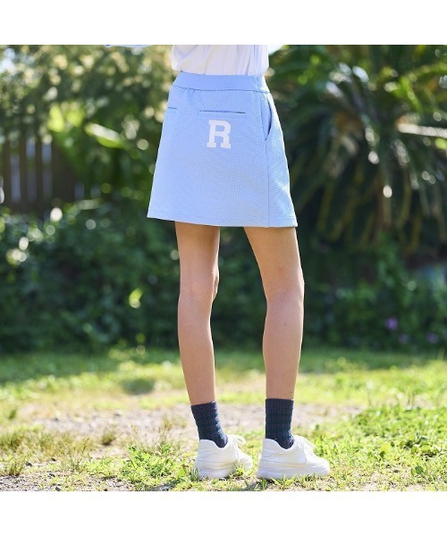 ROSASEN(ロサーセン)の「【Rosasen/GOLF】A-Line 膨れジャカード パッチワーク柄スカート(スカート・レディース・サックスブルー/ベージュ・40/38/42)」の4枚目の写真