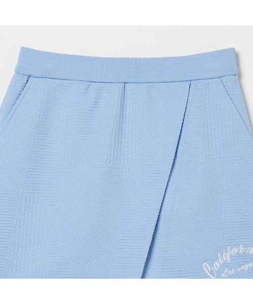 ROSASEN(ロサーセン)の「【Rosasen/GOLF】A-Line 膨れジャカード パッチワーク柄スカート(スカート・レディース・サックスブルー/ベージュ・40/38/42)」の7枚目の写真