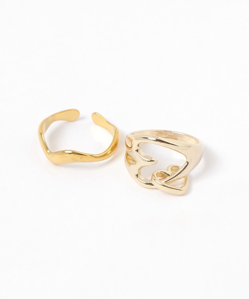 Heather(ヘザー)の「アソート2Pリング 592734(リング・レディース・シルバー/ゴールド・ONE SIZE)」の1枚目の写真