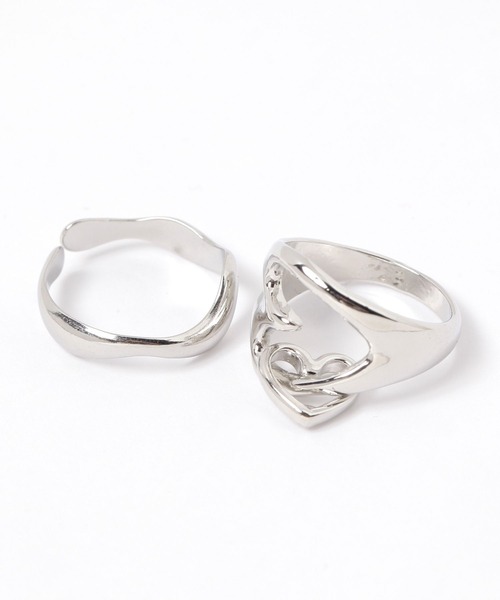 Heather(ヘザー)の「アソート2Pリング 592734(リング・レディース・シルバー/ゴールド・ONE SIZE)」の4枚目の写真