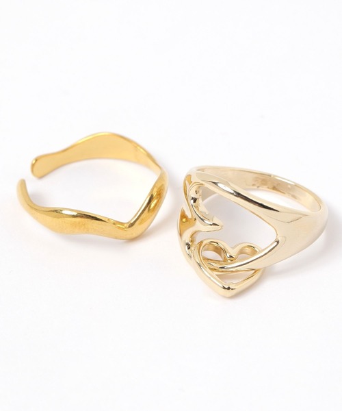 Heather(ヘザー)の「アソート2Pリング 592734(リング・レディース・シルバー/ゴールド・ONE SIZE)」の5枚目の写真