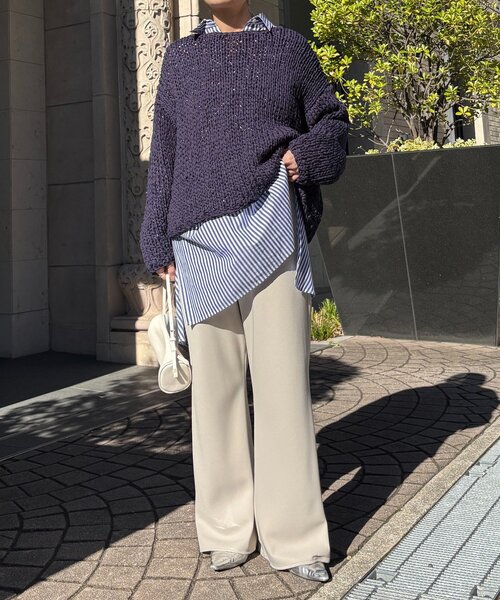 DouDou（ドゥドゥ）の「バイヤスセミフレアパンツ（その他パンツ・レディース・ブラウン/カーキ/ブラック/モスグリーン/ライトベージュ・36/38）」の16枚目の写真