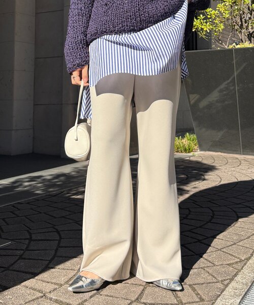 DouDou（ドゥドゥ）の「バイヤスセミフレアパンツ（その他パンツ・レディース・ブラウン/カーキ/ブラック/モスグリーン/ライトベージュ・36/38）」の18枚目の写真