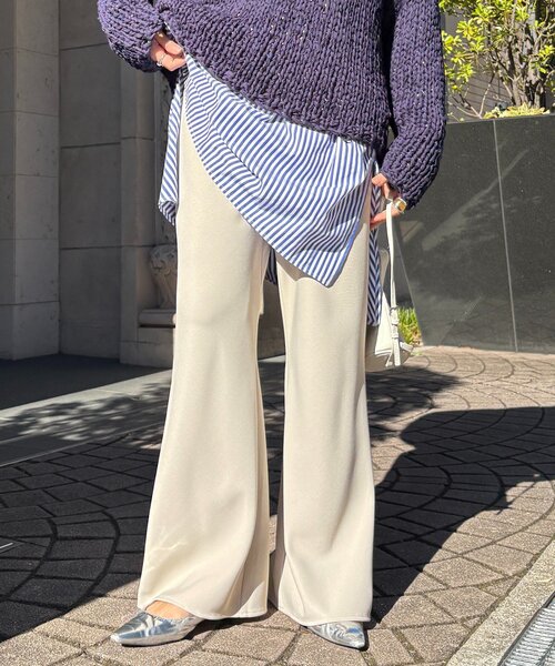 DouDou（ドゥドゥ）の「バイヤスセミフレアパンツ（その他パンツ・レディース・ブラウン/カーキ/ブラック/モスグリーン/ライトベージュ・36/38）」の19枚目の写真