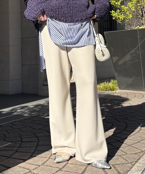 DouDou（ドゥドゥ）の「バイヤスセミフレアパンツ（その他パンツ・レディース・ブラウン/カーキ/ブラック/モスグリーン/ライトベージュ・36/38）」の20枚目の写真