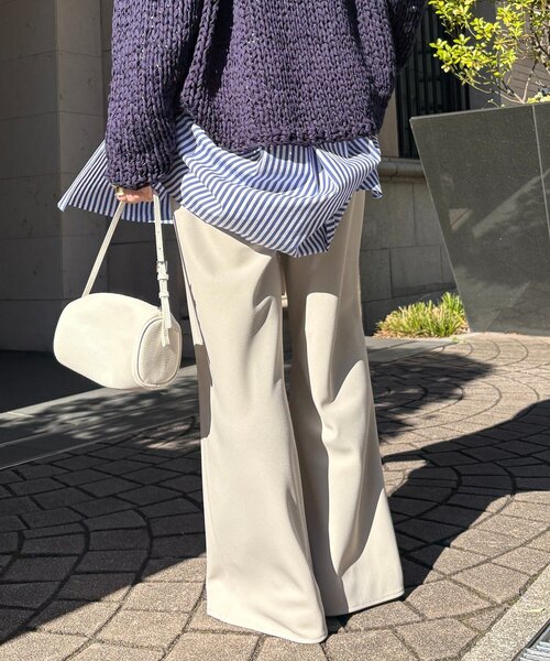 DouDou（ドゥドゥ）の「バイヤスセミフレアパンツ（その他パンツ・レディース・ブラウン/カーキ/ブラック/モスグリーン/ライトベージュ・36/38）」の21枚目の写真