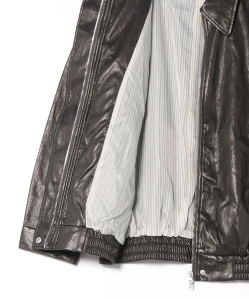 STYLEBLOCK(スタイルブロック)の「グロッシーワッシャーヴィンテージジャケット(その他アウター・レディース・ブラック・M)」の3枚目の写真