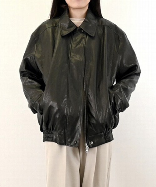 STYLEBLOCK(スタイルブロック)の「グロッシーワッシャーヴィンテージジャケット(その他アウター・レディース・ブラック・M)」の1枚目の写真