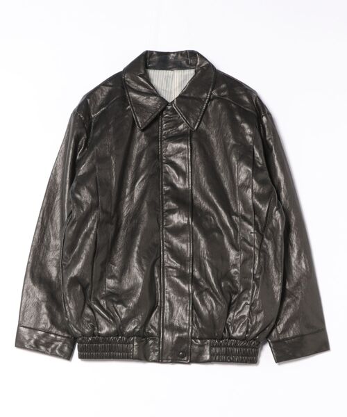 STYLEBLOCK(スタイルブロック)の「グロッシーワッシャーヴィンテージジャケット(その他アウター・レディース・ブラック・M)」の6枚目の写真