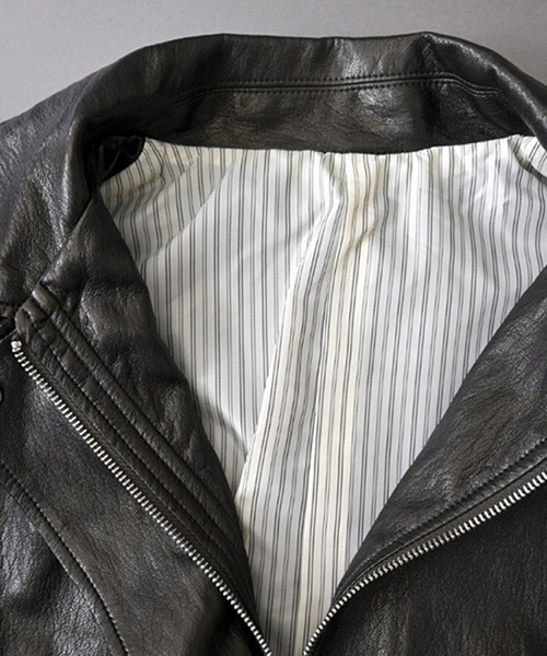 STYLEBLOCK(スタイルブロック)の「グロッシーワッシャーヴィンテージジャケット(その他アウター・レディース・ブラック・M)」の4枚目の写真