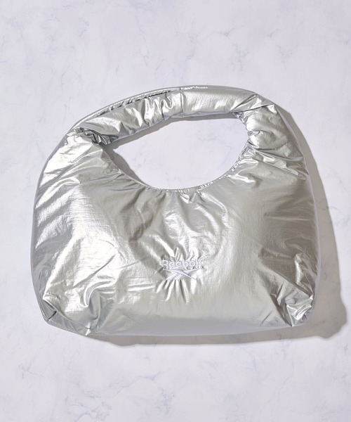 Reebok（リーボック）の「【Reebok / リーボック】ワンポイント刺繍 パテッドナイロンミニトートバッグ / ワンショルダーバッグ（トートバッグ・レディース・シルバー/ブラック/ピンク・FREE）」の9枚目の写真