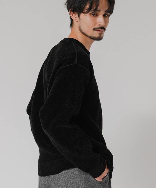 ハグオーワースパンコールドルマンニットプルオーバーブラック ハグオーワースパンコールドルマンニットプルオーバーブラック