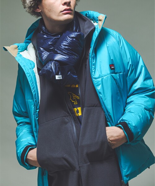 NANGA(ナンガ)の「【NANGA/ナンガ】PORTABLE LIGHT DOWN MUFFLER /ダウンマフラー/ショート/ユニセックス【WEB限定】(ネックウォーマー/スヌード・メンズ・モカ/ネイビー/ブラック・フリー)」の4枚目の写真