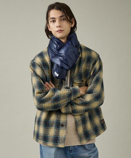 NANGA(ナンガ)の「【NANGA/ナンガ】PORTABLE LIGHT DOWN MUFFLER /ダウンマフラー/ショート/ユニセックス【WEB限定】(ネックウォーマー/スヌード・メンズ・モカ/ネイビー/ブラック・フリー)」の7枚目の写真