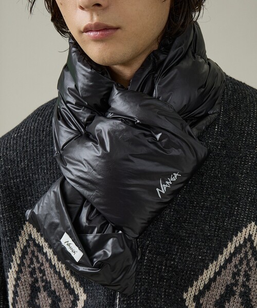 NANGA(ナンガ)の「【NANGA/ナンガ】PORTABLE LIGHT DOWN MUFFLER /ダウンマフラー/ショート/ユニセックス【WEB限定】(ネックウォーマー/スヌード・メンズ・モカ/ネイビー/ブラック・フリー)」の11枚目の写真