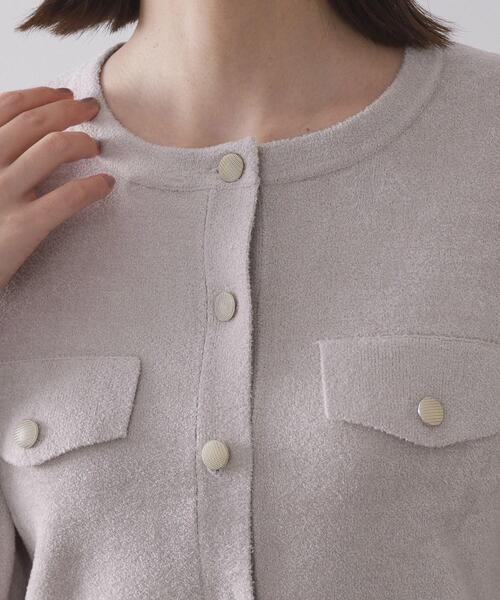 OPAQUE.CLIP（オペークドットクリップ）の「モールニットクルーカーディガン【洗濯機OK】（カーディガン/ボレロ・レディース・ライトグレー/ブラック/ボルドー・40/38/42）」の19枚目の写真