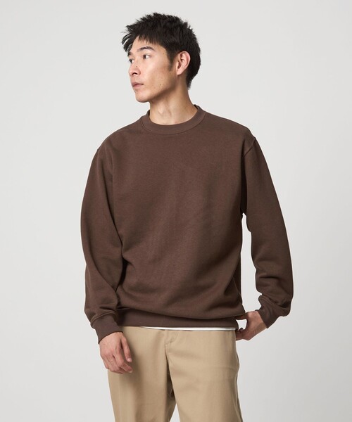 green label relaxing（グリーンレーベルリラクシング）の「【WEB限定】デイリー ベーシック スウェット クルーネック プルオーバー（スウェット・メンズ・ナチュラル/グレー系/ダークブラウン/その他1/ネイビー・M/XL/L/S）」の3枚目の写真
