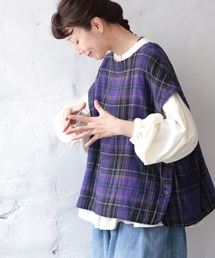 夜長のチェックなベスト