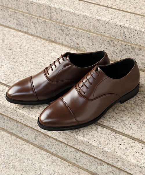 LUGG NAGG(ラグナグ)の「【Stnd works/スタンドワークス】撥水加工 PUレザー 内羽根 ストレートチップ ドレスシューズ(ドレスシューズ・メンズ・ブラック/ダークブラウン・26.0cm/26.5cm/27.0cm/27.5cm/25.5cm)」の18枚目の写真