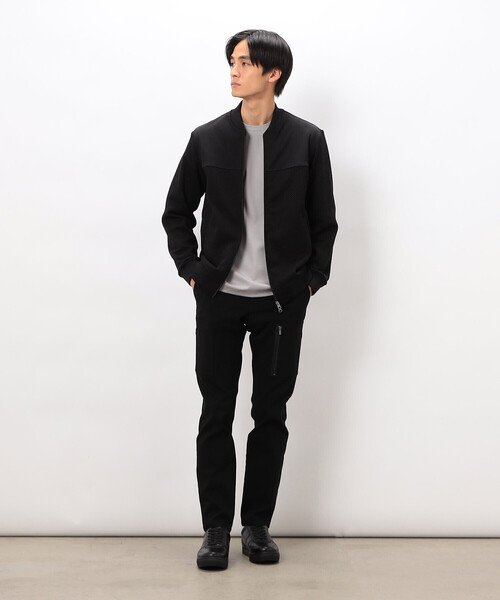 COMME CA ISM(コムサイズム)の「リンクスジャカードダンボール MA-1 ブルゾン(ブルゾン・メンズ・ブラック/チャコール・MEDIUM/LARGE)」の3枚目の写真