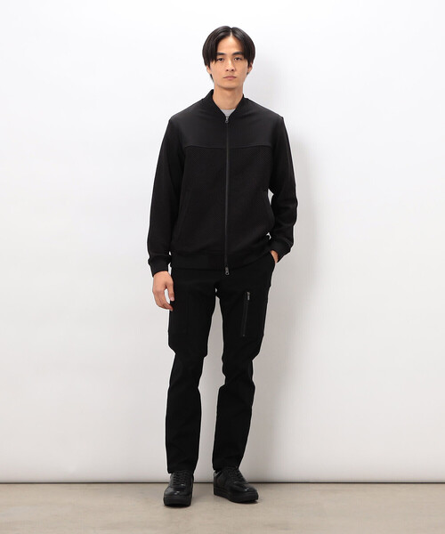 COMME CA ISM(コムサイズム)の「リンクスジャカードダンボール MA-1 ブルゾン(ブルゾン・メンズ・ブラック/チャコール・MEDIUM/LARGE)」の5枚目の写真