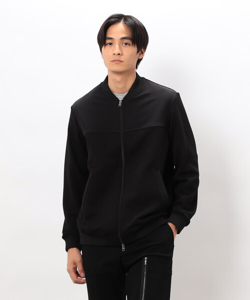 COMME CA ISM(コムサイズム)の「リンクスジャカードダンボール MA-1 ブルゾン(ブルゾン・メンズ・ブラック/チャコール・MEDIUM/LARGE)」の8枚目の写真