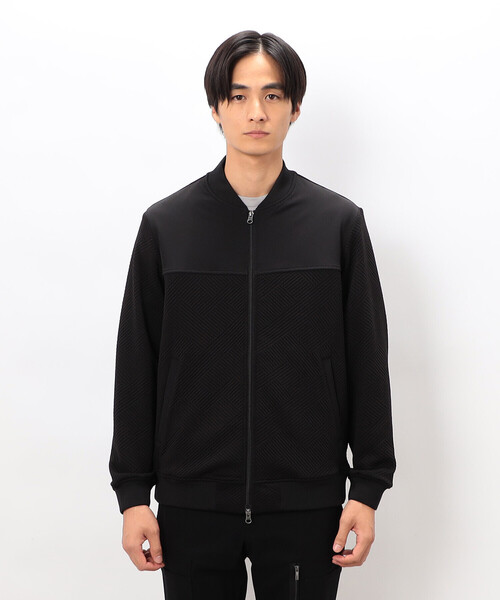 COMME CA ISM(コムサイズム)の「リンクスジャカードダンボール MA-1 ブルゾン(ブルゾン・メンズ・ブラック/チャコール・MEDIUM/LARGE)」の14枚目の写真