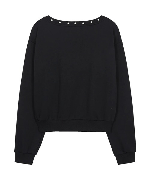 ILLIGO(イリゴ)の「【日本未発売/WEB限定】ILLIGO(イリゴ)/アイレット オフショルダー スウェット/BUTTON EYELET OFF-SHOULDER SWEATSHIRT(スウェット・レディース・チャコールグレー/ホワイト/ブラック・FREE)」の21枚目の写真