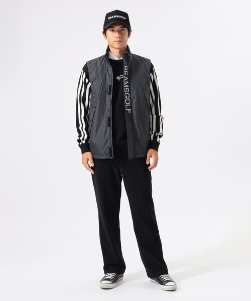BEAMS GOLF（ビームスゴルフ）の「ORANGE LABEL / パッデッド ベスト（撥水）（ベスト・メンズ・チャコールグレー/ライトグレー/ベージュ・MEDIUM/LARGE/SMALL/X-LARGE）」の14枚目の写真
