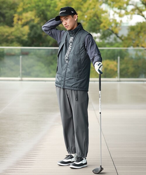 BEAMS GOLF（ビームスゴルフ）の「ORANGE LABEL / パッデッド ベスト（撥水）（ベスト・メンズ・チャコールグレー/ライトグレー/ベージュ・MEDIUM/LARGE/SMALL/X-LARGE）」の17枚目の写真