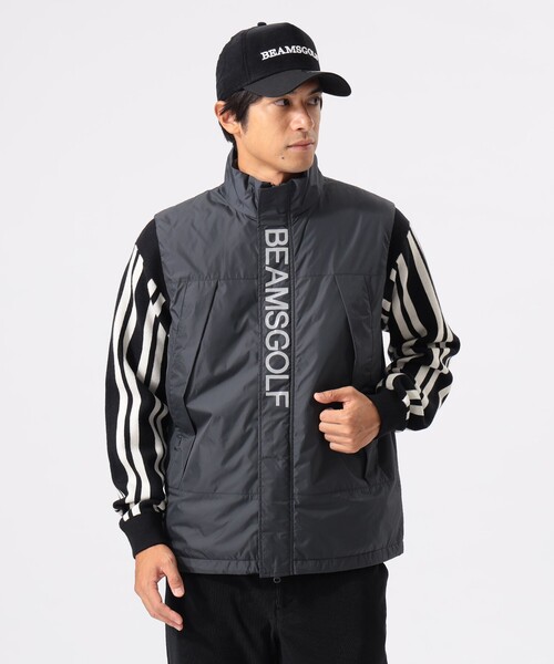 BEAMS GOLF（ビームスゴルフ）の「ORANGE LABEL / パッデッド ベスト（撥水）（ベスト・メンズ・チャコールグレー/ライトグレー/ベージュ・MEDIUM/LARGE/SMALL/X-LARGE）」の22枚目の写真