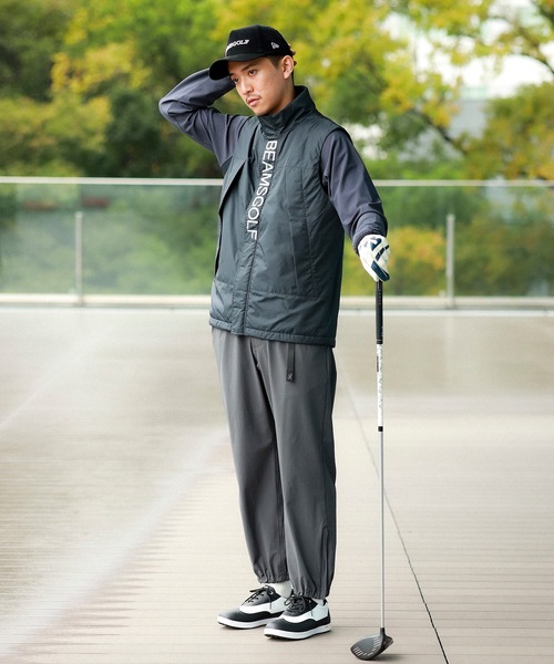 BEAMS GOLF（ビームスゴルフ）の「ORANGE LABEL / パッデッド ベスト（撥水）（ベスト・メンズ・チャコールグレー/ライトグレー/ベージュ・MEDIUM/LARGE/SMALL/X-LARGE）」の9枚目の写真