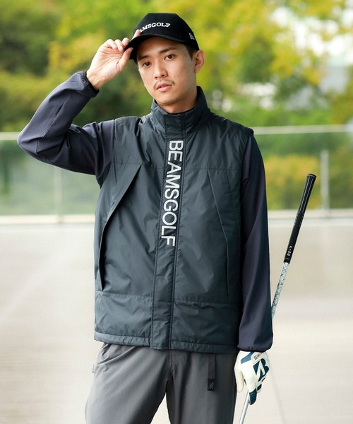 BEAMS GOLF（ビームスゴルフ）の「ORANGE LABEL / パッデッド ベスト（撥水）（ベスト・メンズ・チャコールグレー/ライトグレー/ベージュ・MEDIUM/LARGE/SMALL/X-LARGE）」の7枚目の写真