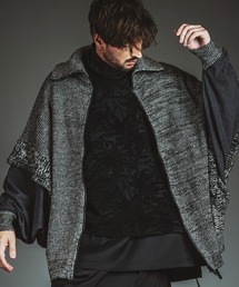 NO ID.（ノーアイディ）の「【NO ID.】Docking Knit Dolman Zip Blouson / ドッキング ニット ドルマン ジップ ブルゾン（ブルゾン）」