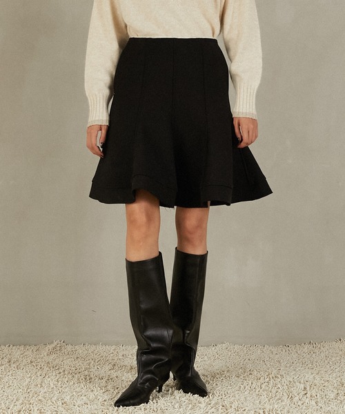 PRANK PROJECT（プランクプロジェクト）の「フォルムフレアスカート / Form Flare Skirt（スカート・レディース・チャコールグレー/ブラック・36/38）」の2枚目の写真