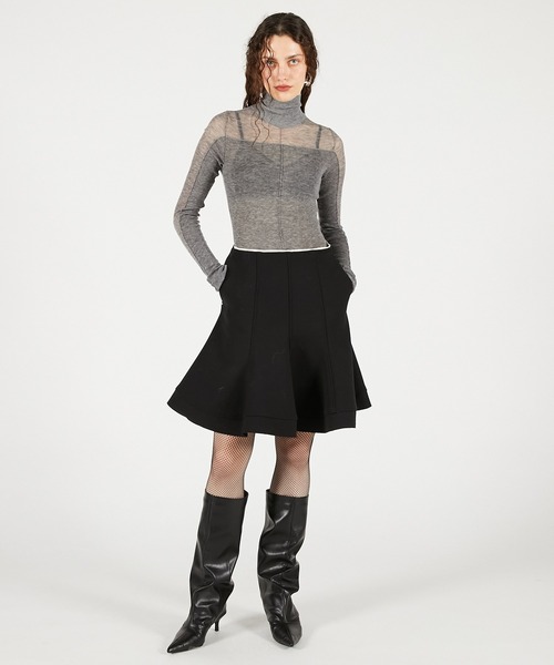 PRANK PROJECT（プランクプロジェクト）の「フォルムフレアスカート / Form Flare Skirt（スカート・レディース・チャコールグレー/ブラック・36/38）」の6枚目の写真
