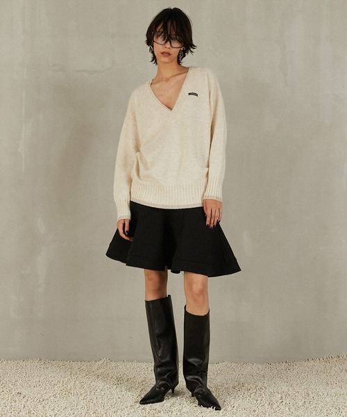 PRANK PROJECT（プランクプロジェクト）の「フォルムフレアスカート / Form Flare Skirt（スカート・レディース・チャコールグレー/ブラック・36/38）」の8枚目の写真