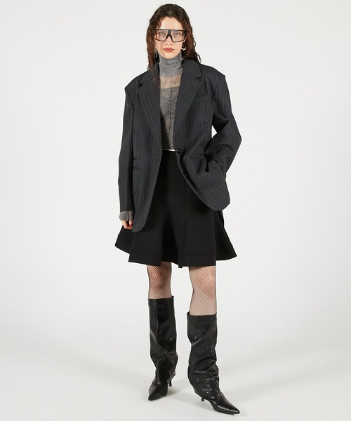 PRANK PROJECT（プランクプロジェクト）の「フォルムフレアスカート / Form Flare Skirt（スカート・レディース・チャコールグレー/ブラック・36/38）」の4枚目の写真