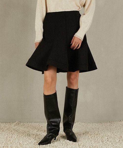 PRANK PROJECT（プランクプロジェクト）の「フォルムフレアスカート / Form Flare Skirt（スカート・レディース・チャコールグレー/ブラック・36/38）」の3枚目の写真