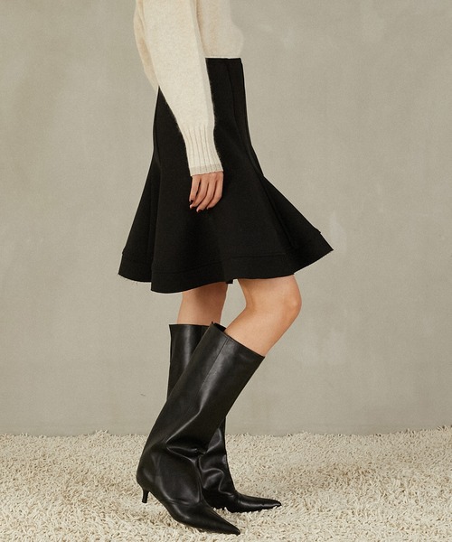 PRANK PROJECT（プランクプロジェクト）の「フォルムフレアスカート / Form Flare Skirt（スカート・レディース・チャコールグレー/ブラック・36/38）」の9枚目の写真