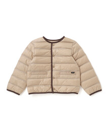 パイピング配色タフタライトダウンブルゾン