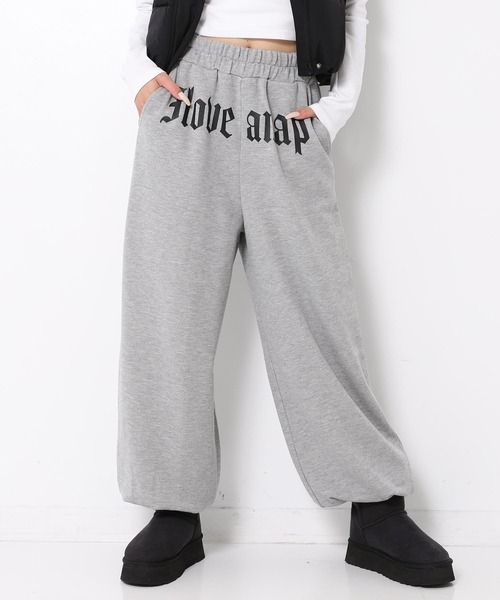 ANAP（アナップ）の「I LOVE anap プリント スウェット パンツ（スウェットパンツ・レディース・ブラック/グレー/ライトイエロー・F）」の10枚目の写真