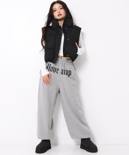 ANAP（アナップ）の「I LOVE anap プリント スウェット パンツ（スウェットパンツ・レディース・ブラック/グレー/ライトイエロー・F）」の12枚目の写真