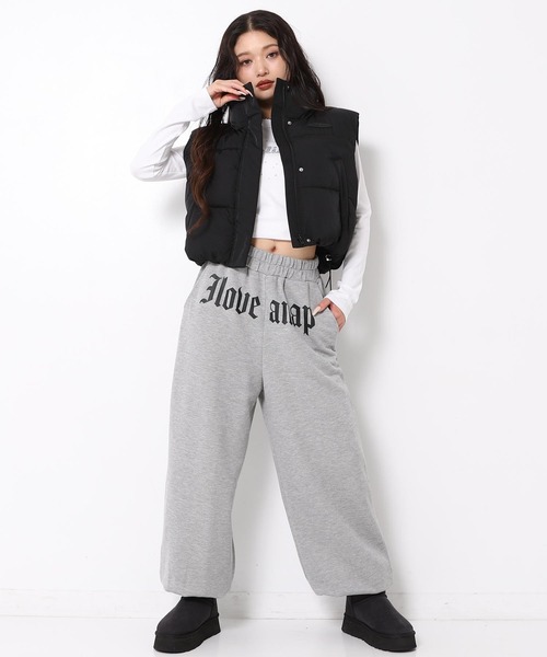 ANAP（アナップ）の「I LOVE anap プリント スウェット パンツ（スウェットパンツ・レディース・ブラック/グレー/ライトイエロー・F）」の13枚目の写真