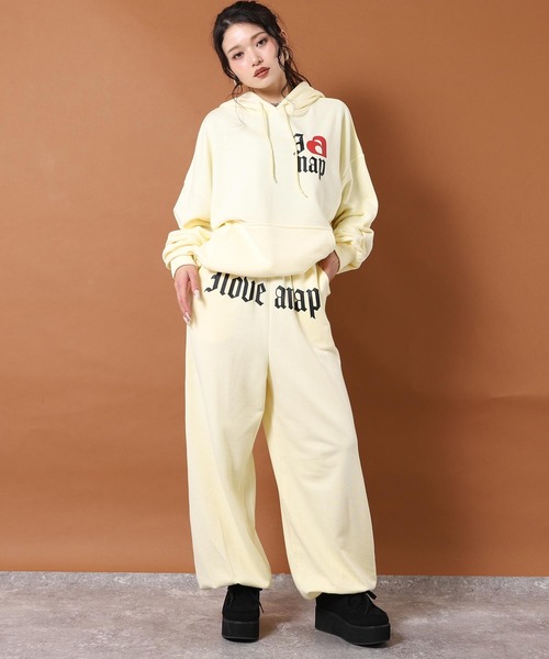 ANAP（アナップ）の「I LOVE anap プリント スウェット パンツ（スウェットパンツ・レディース・ブラック/グレー/ライトイエロー・F）」の16枚目の写真