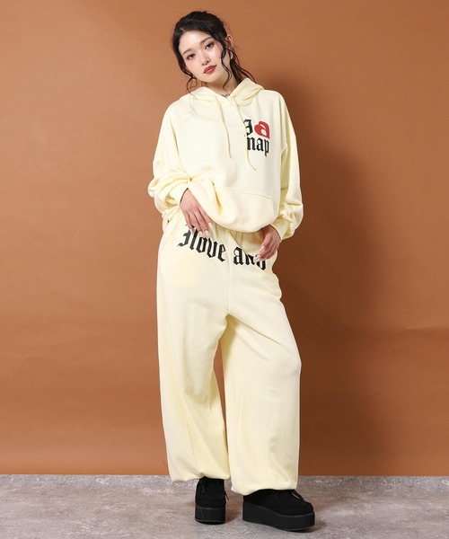 ANAP（アナップ）の「I LOVE anap プリント スウェット パンツ（スウェットパンツ・レディース・ブラック/グレー/ライトイエロー・F）」の17枚目の写真